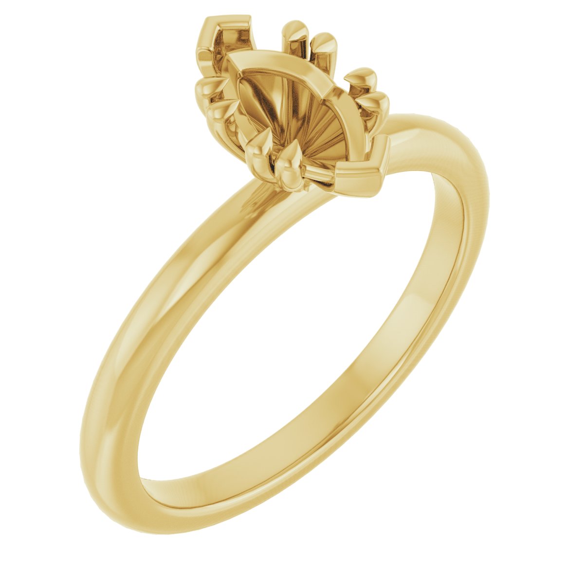 Double Claw-Prong Engagement Ring