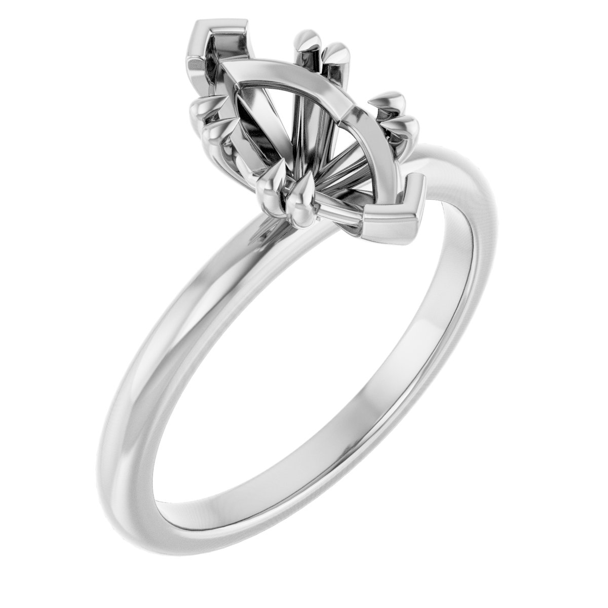 Double Claw-Prong Engagement Ring