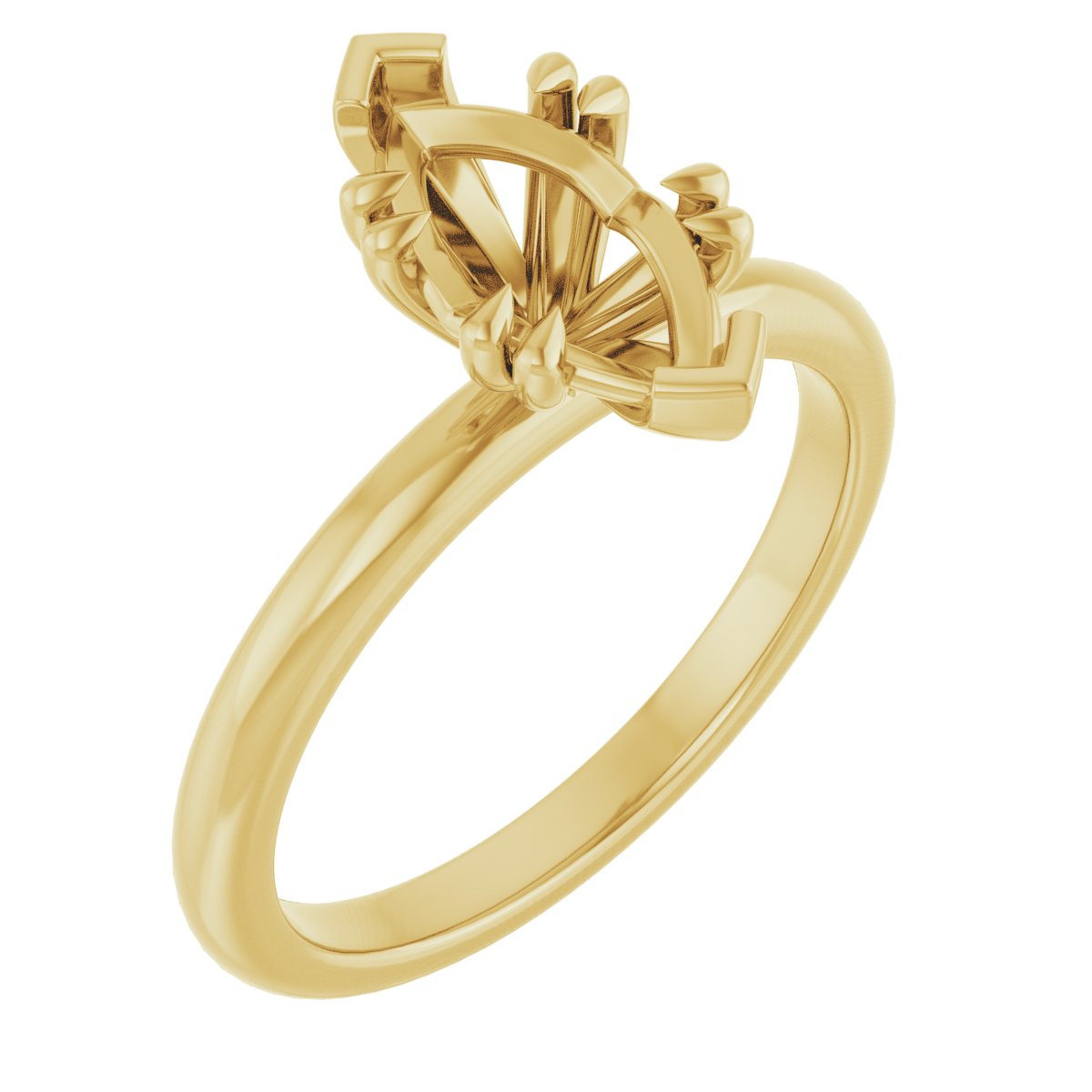 Double Claw-Prong Engagement Ring
