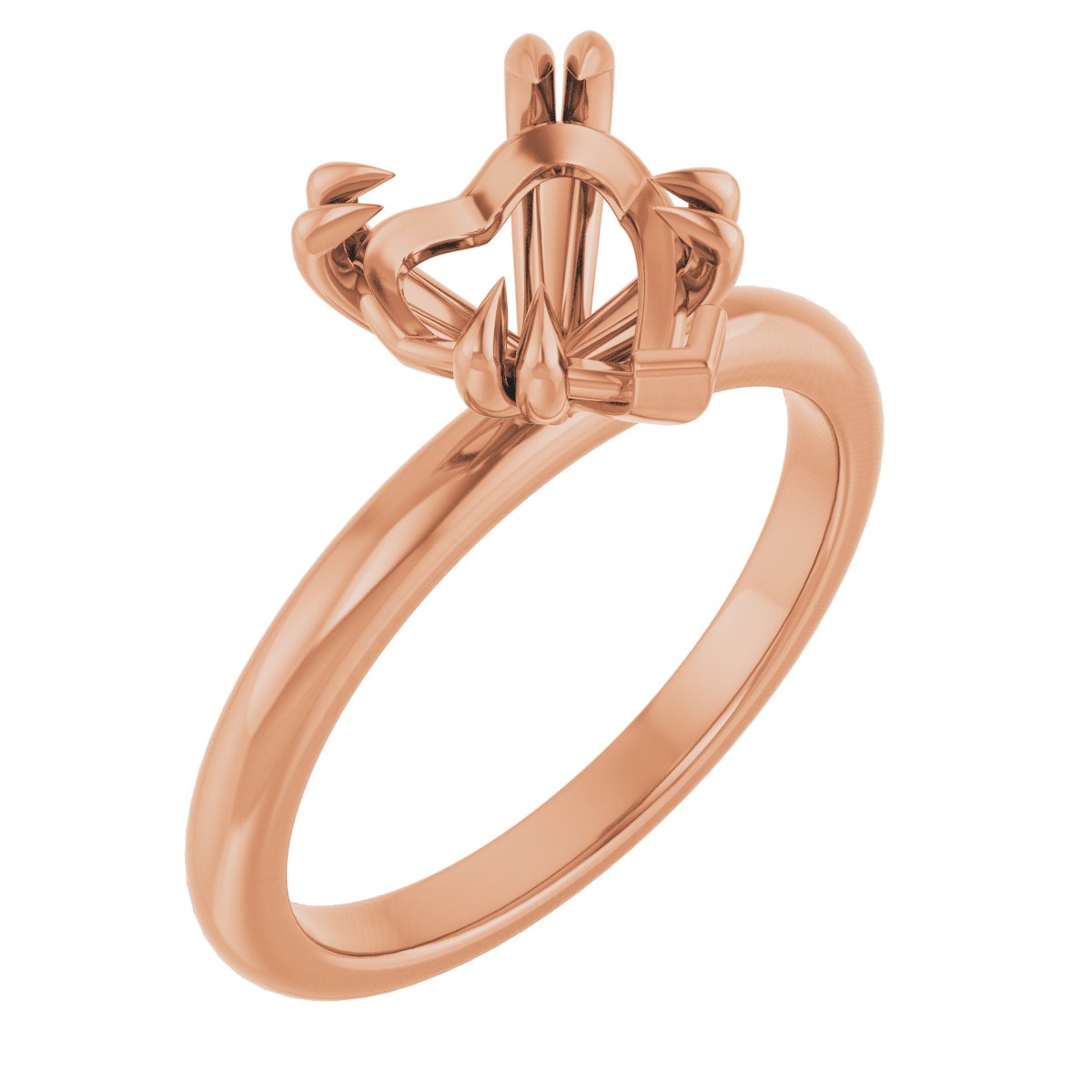 Double Claw-Prong Engagement Ring