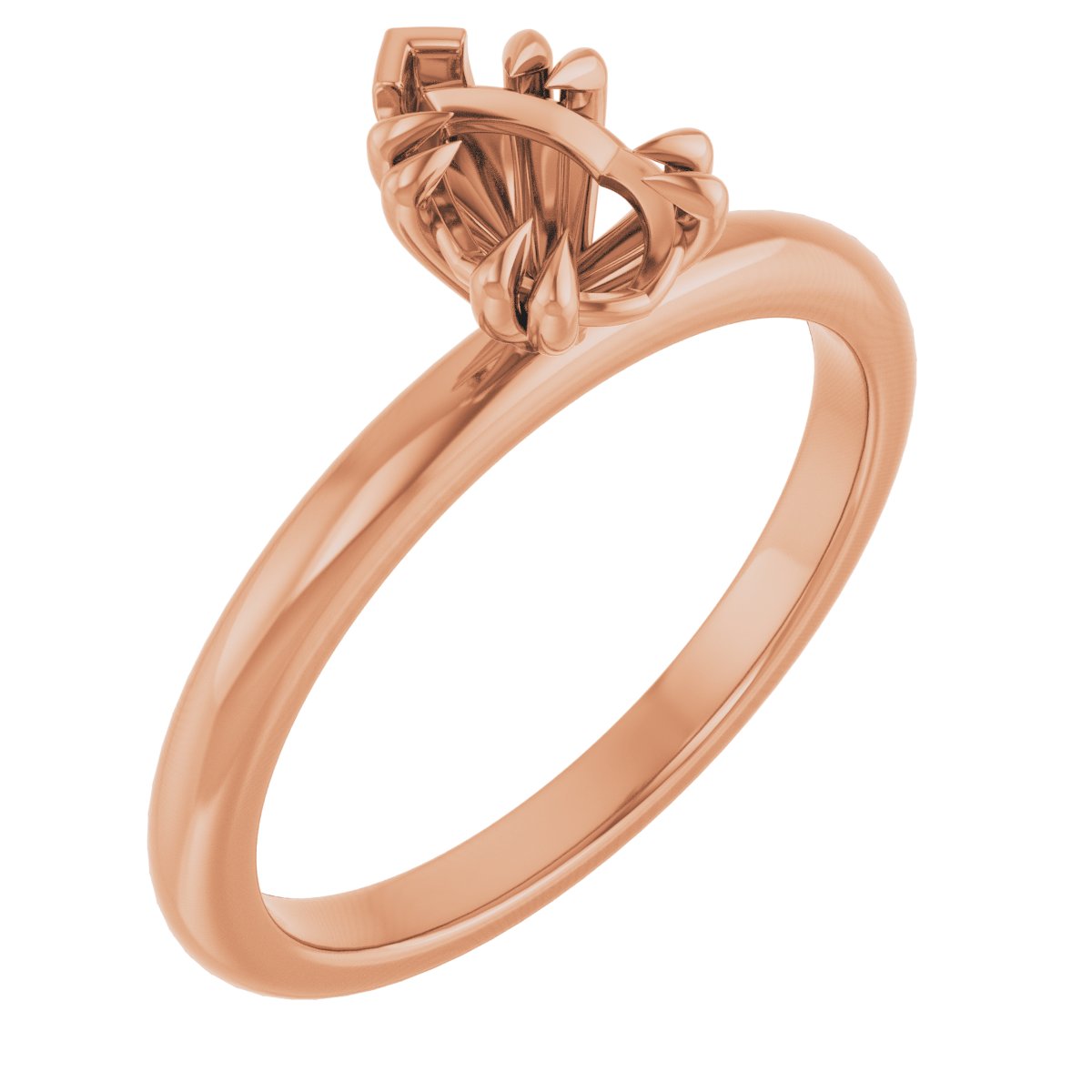 Double Claw-Prong Engagement Ring