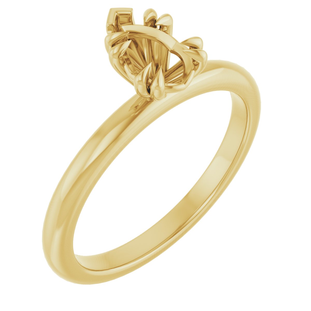 Double Claw-Prong Engagement Ring