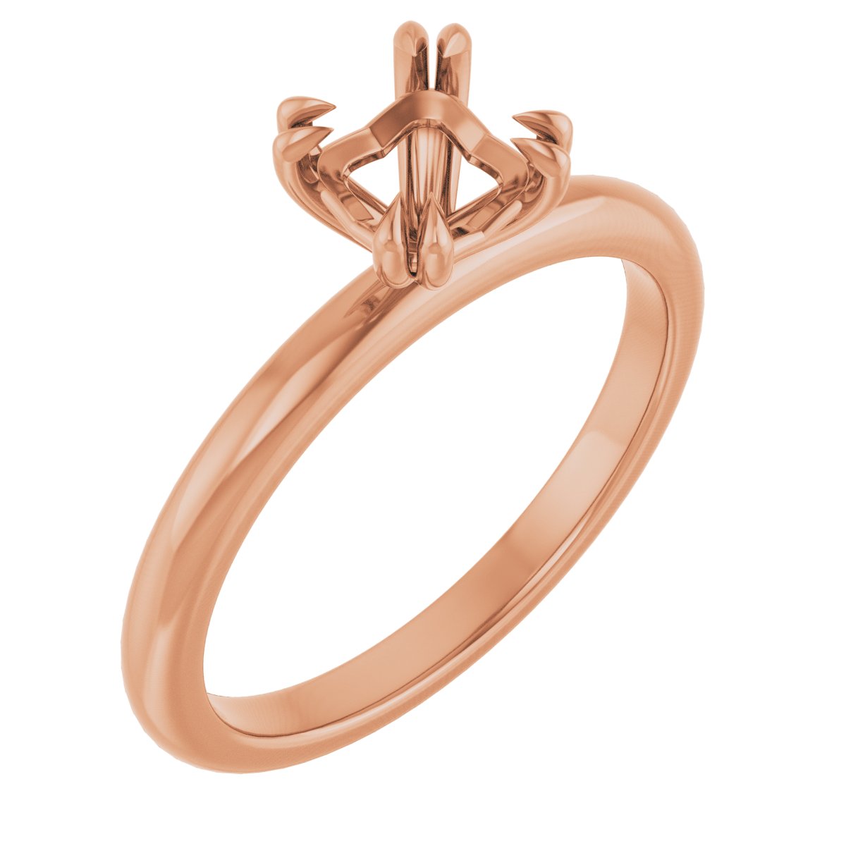 Double Claw-Prong Engagement Ring