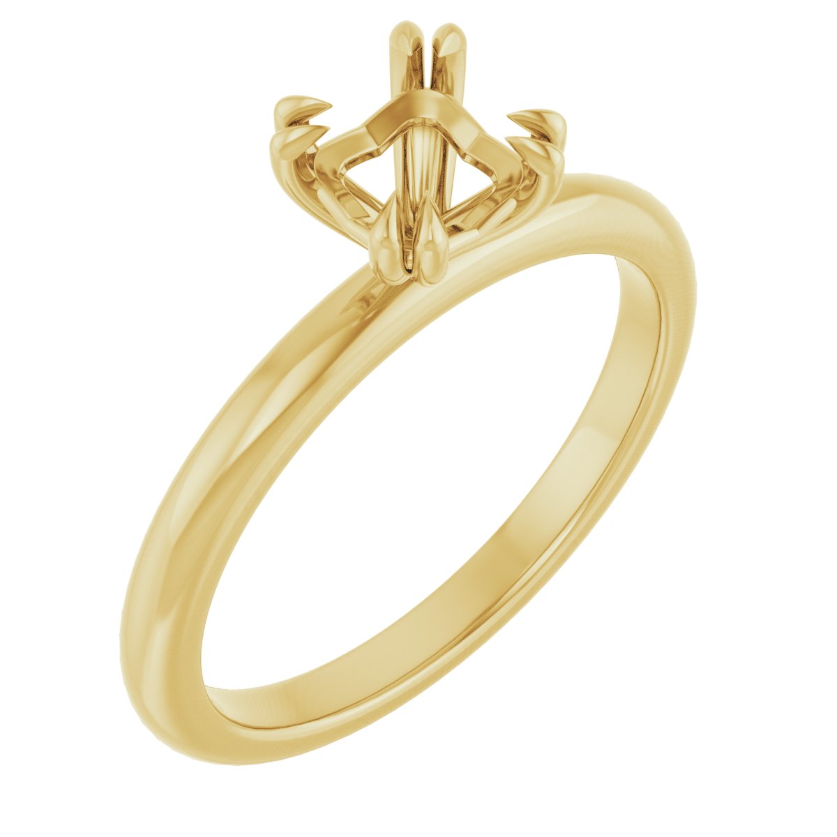 Double Claw-Prong Engagement Ring