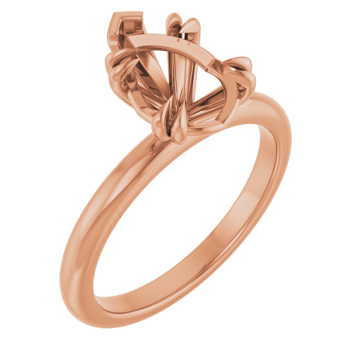 Double Claw-Prong Engagement Ring