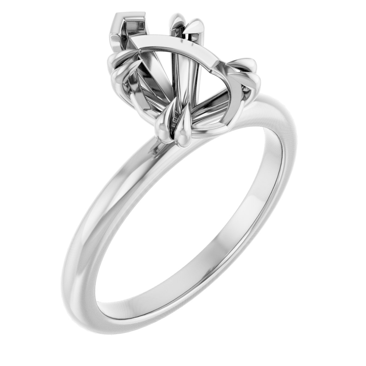 Double Claw-Prong Engagement Ring