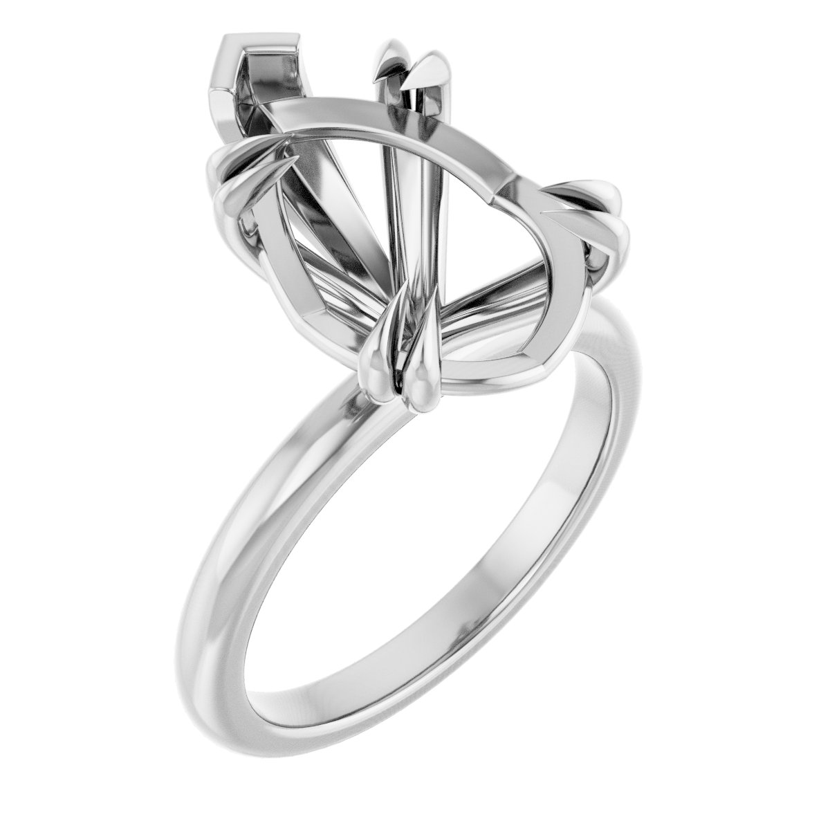 Double Claw-Prong Engagement Ring