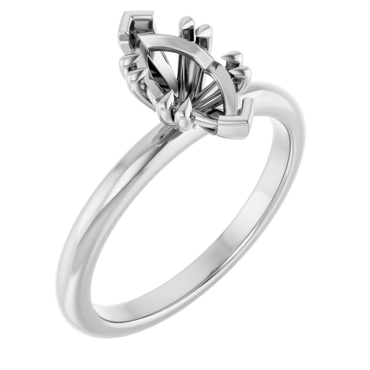 Double Claw-Prong Engagement Ring