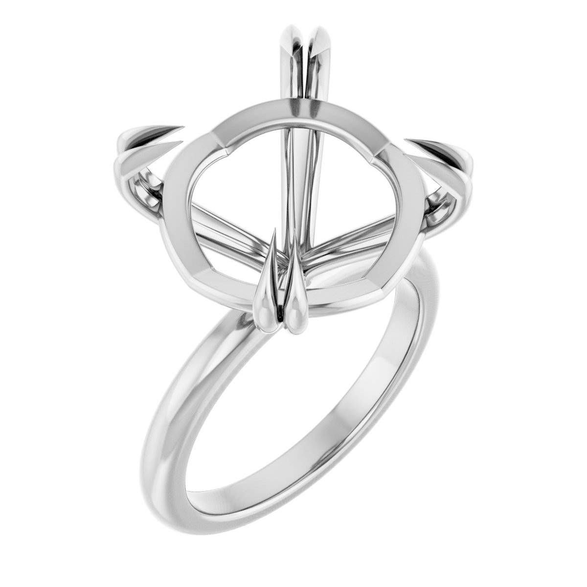 Double Claw-Prong Engagement Ring