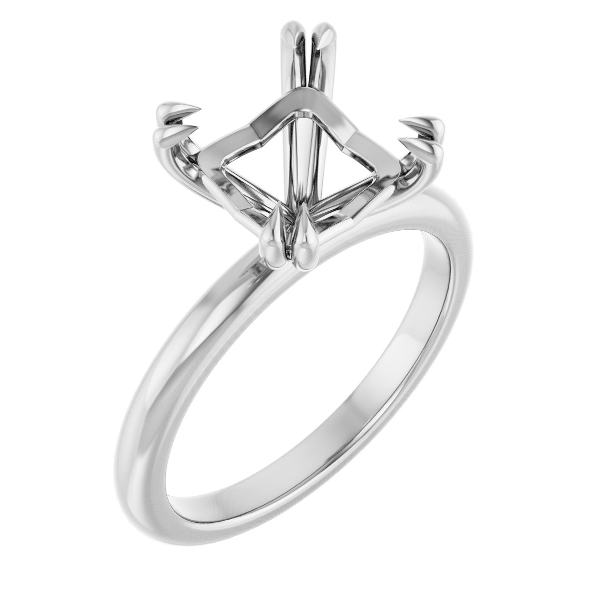 Double Claw-Prong Engagement Ring