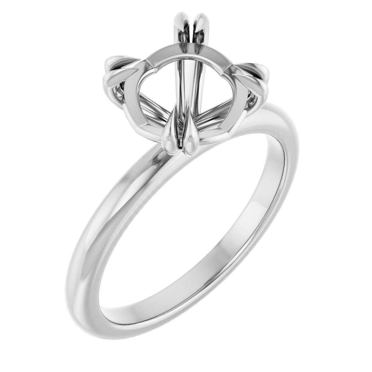 Double Claw-Prong Engagement Ring