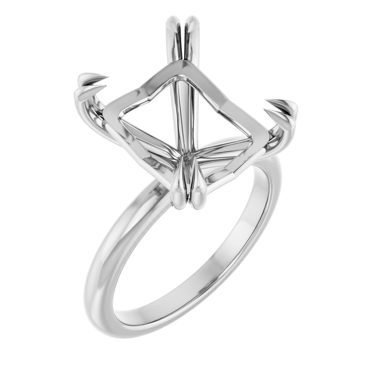 Double Claw-Prong Engagement Ring