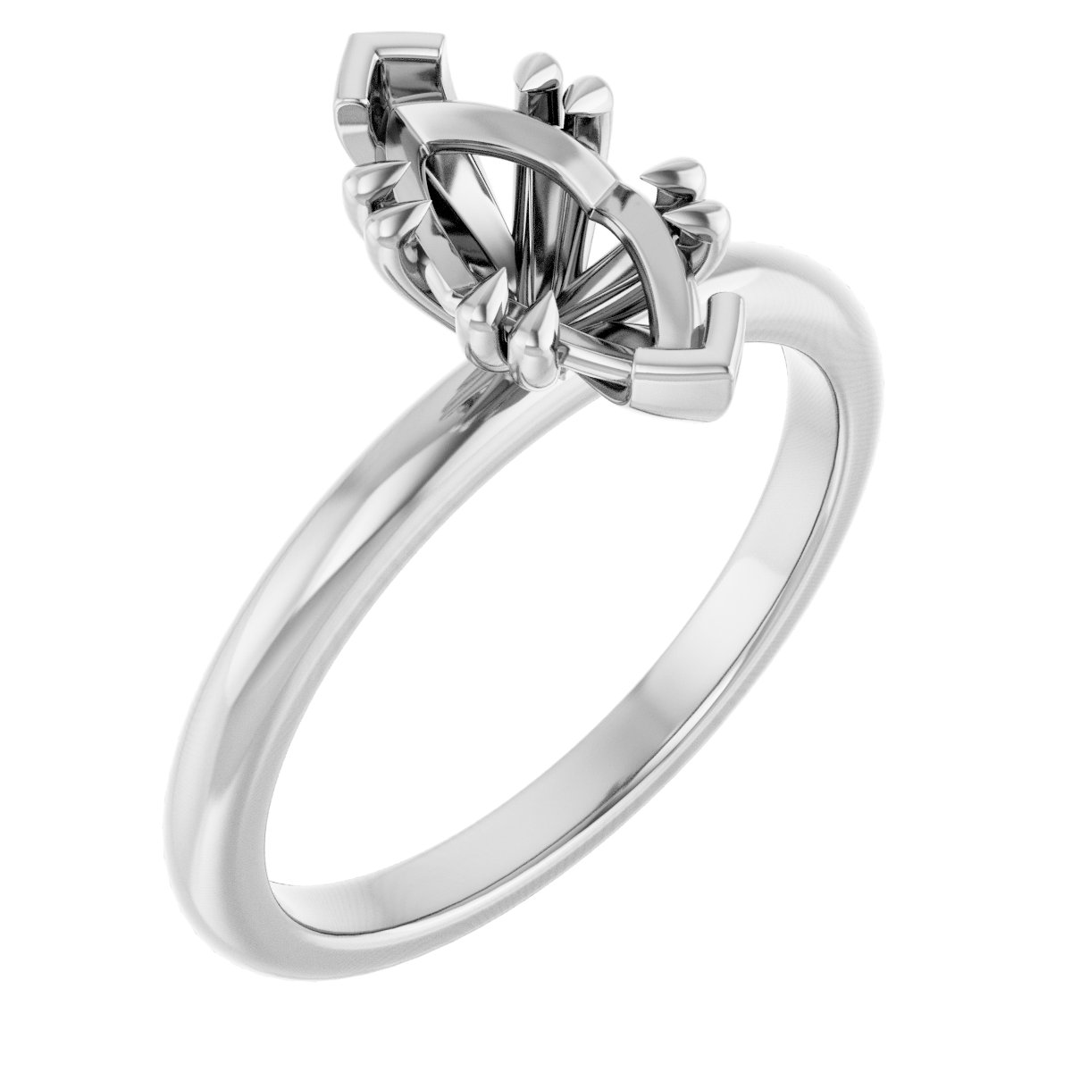 Double Claw-Prong Engagement Ring