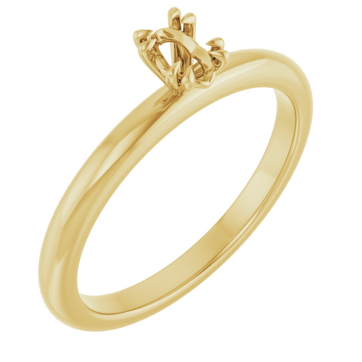 Double Claw-Prong Engagement Ring
