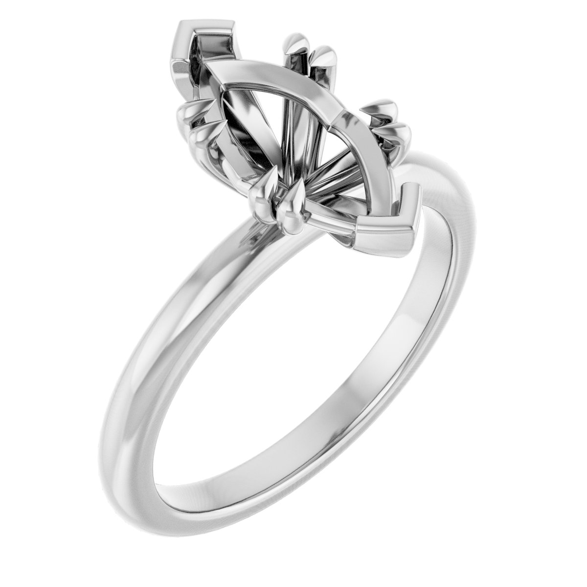 Double Claw-Prong Engagement Ring