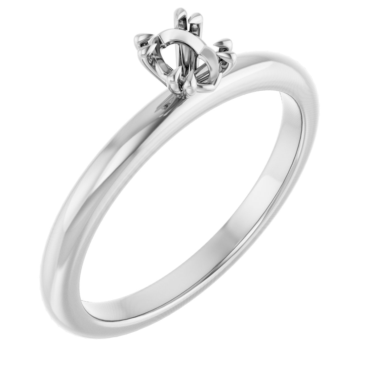 Double Claw-Prong Engagement Ring