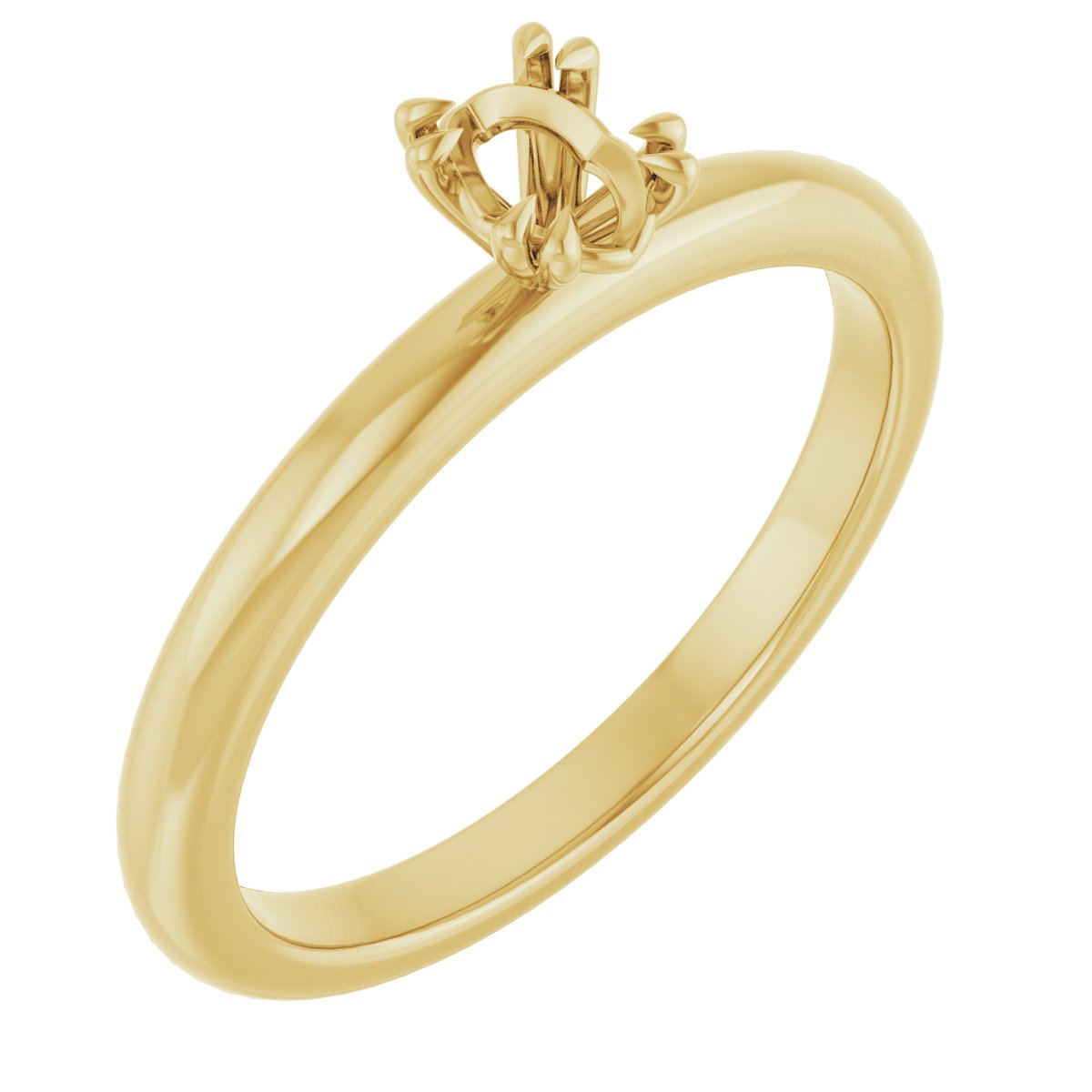 Double Claw-Prong Engagement Ring