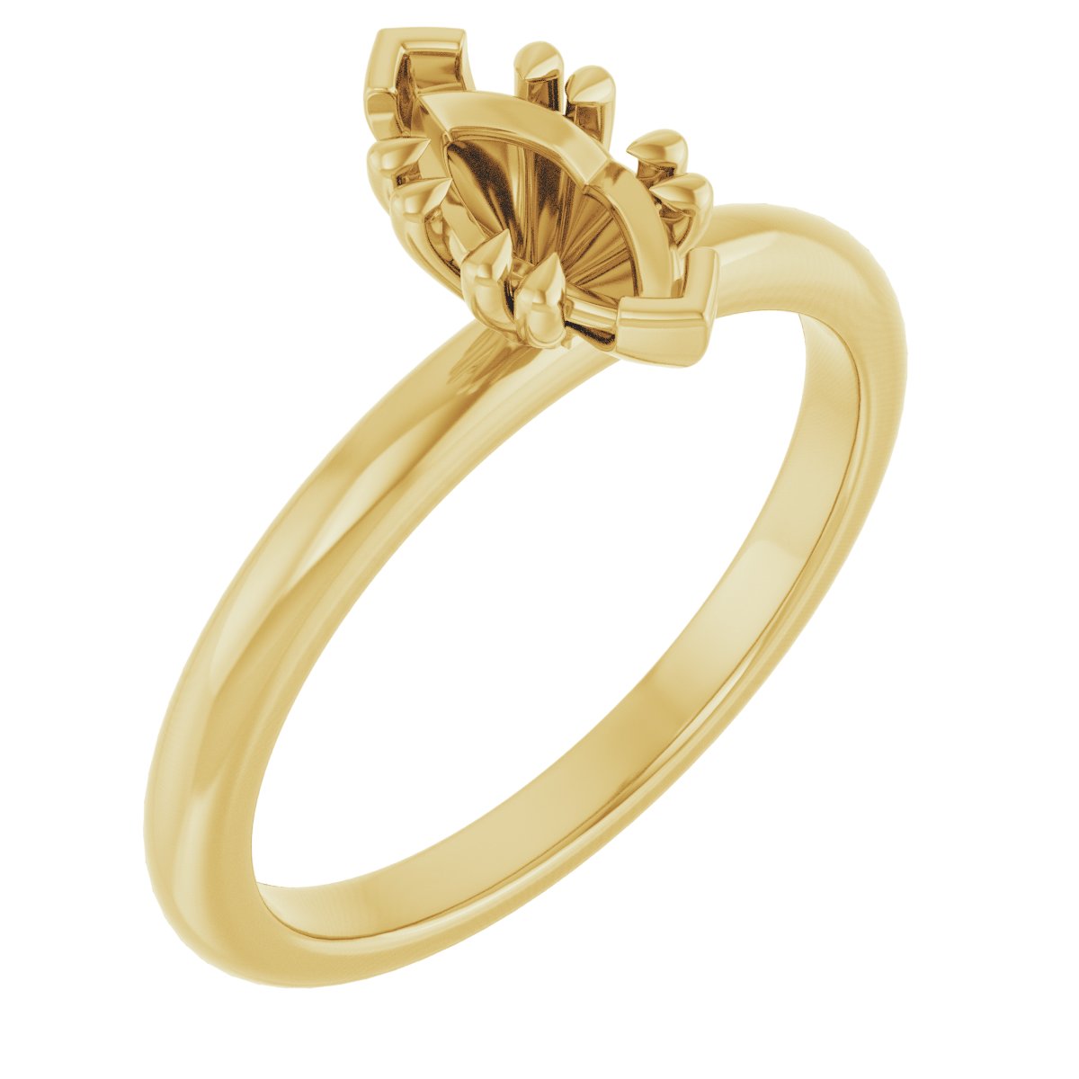 Double Claw-Prong Engagement Ring