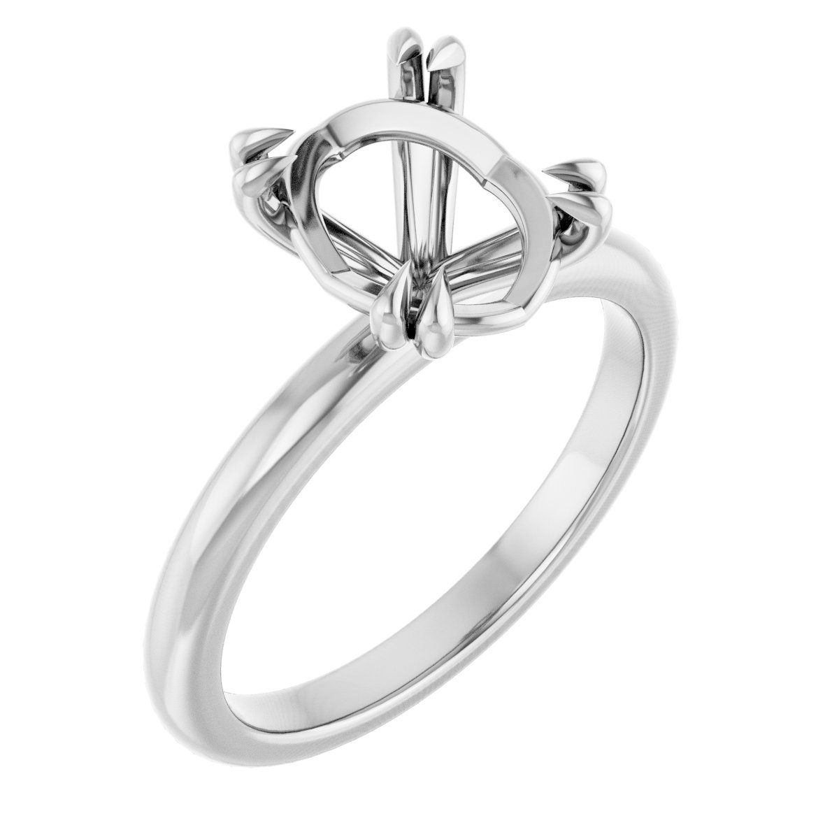 Double Claw-Prong Engagement Ring
