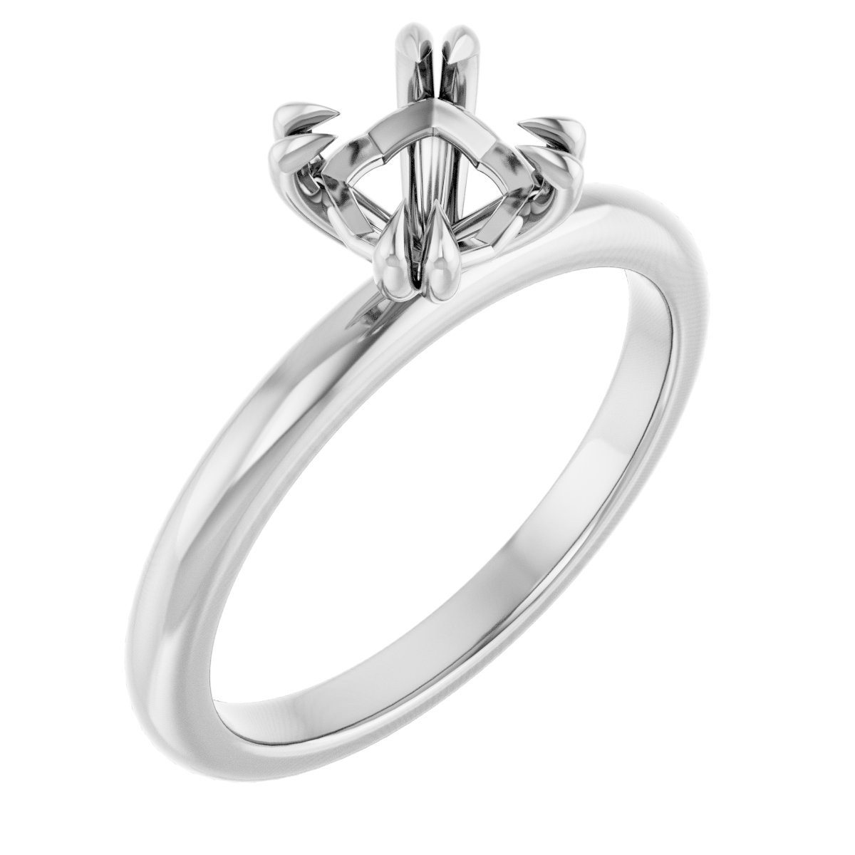 Double Claw-Prong Engagement Ring