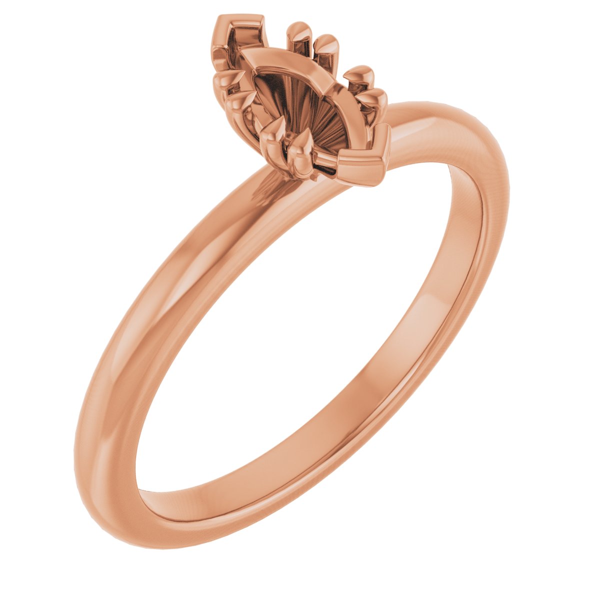 Double Claw-Prong Engagement Ring