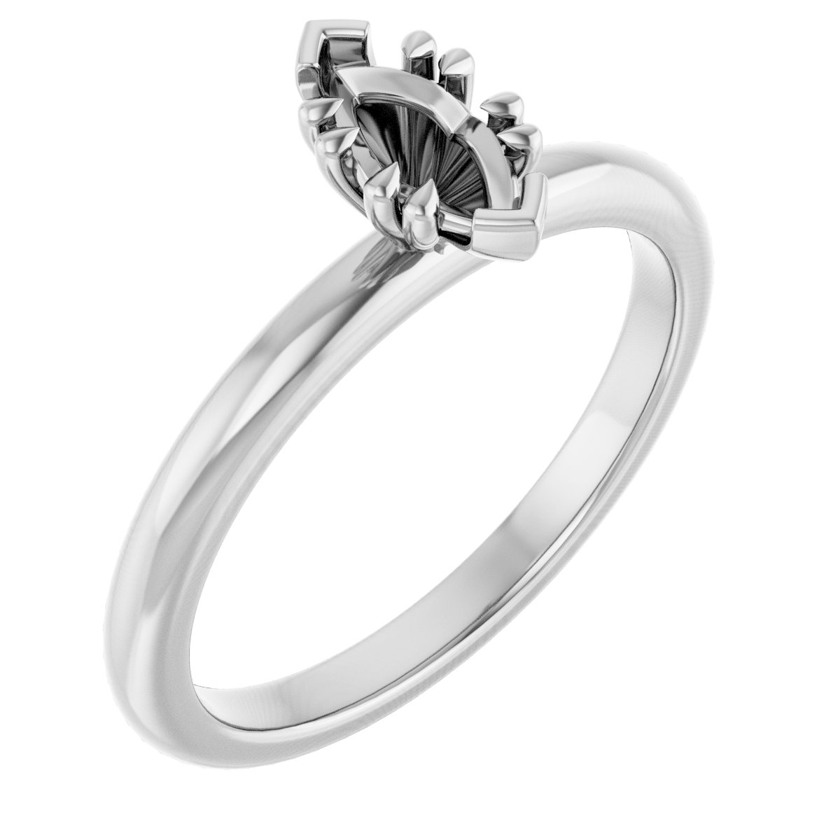 Double Claw-Prong Engagement Ring