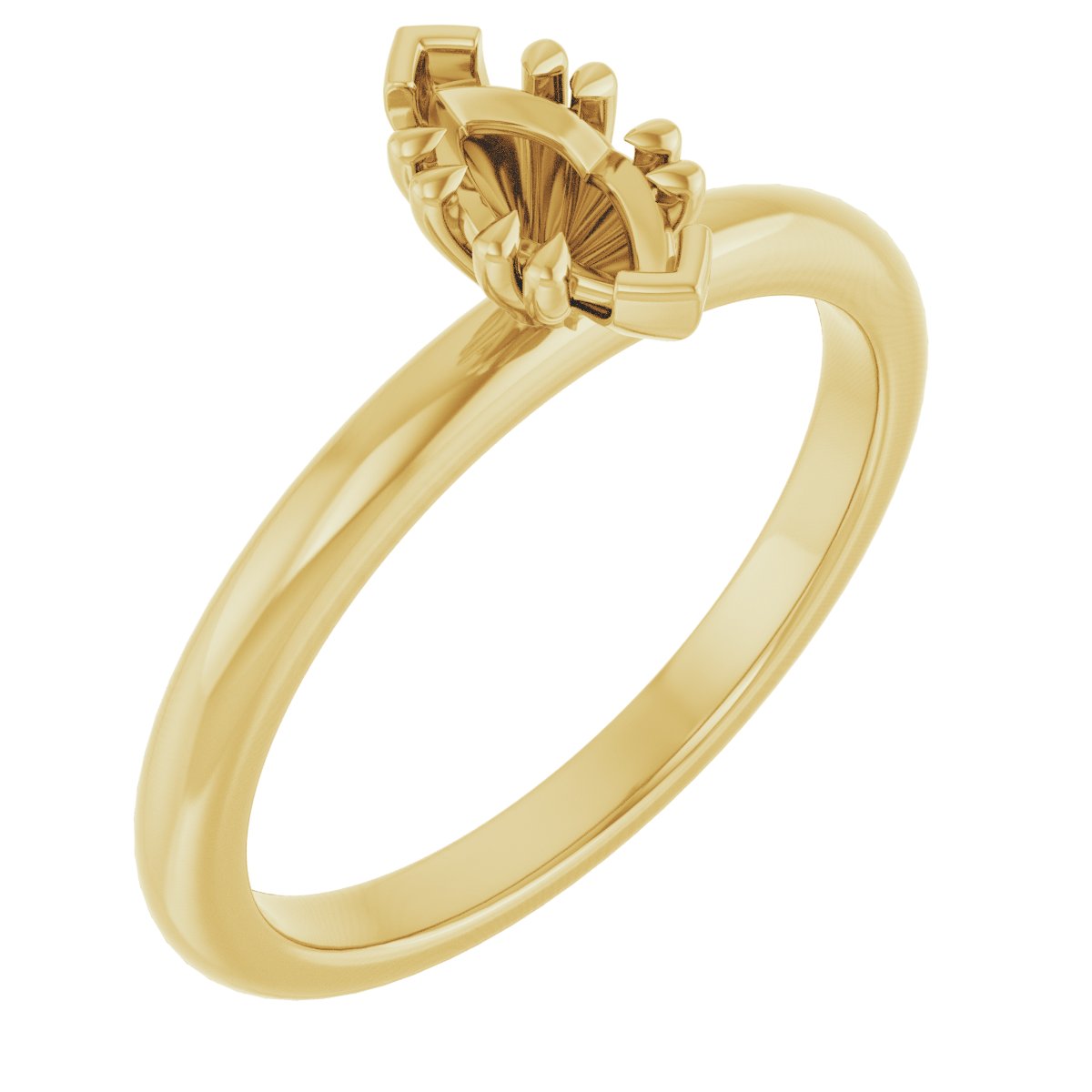 Double Claw-Prong Engagement Ring