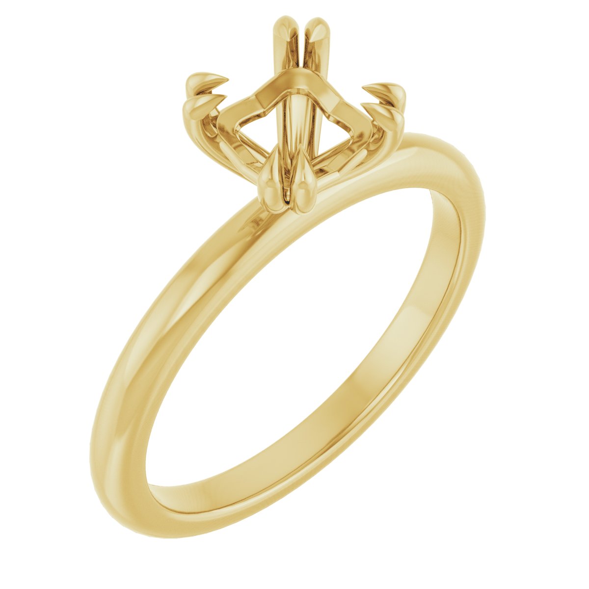 Double Claw-Prong Engagement Ring