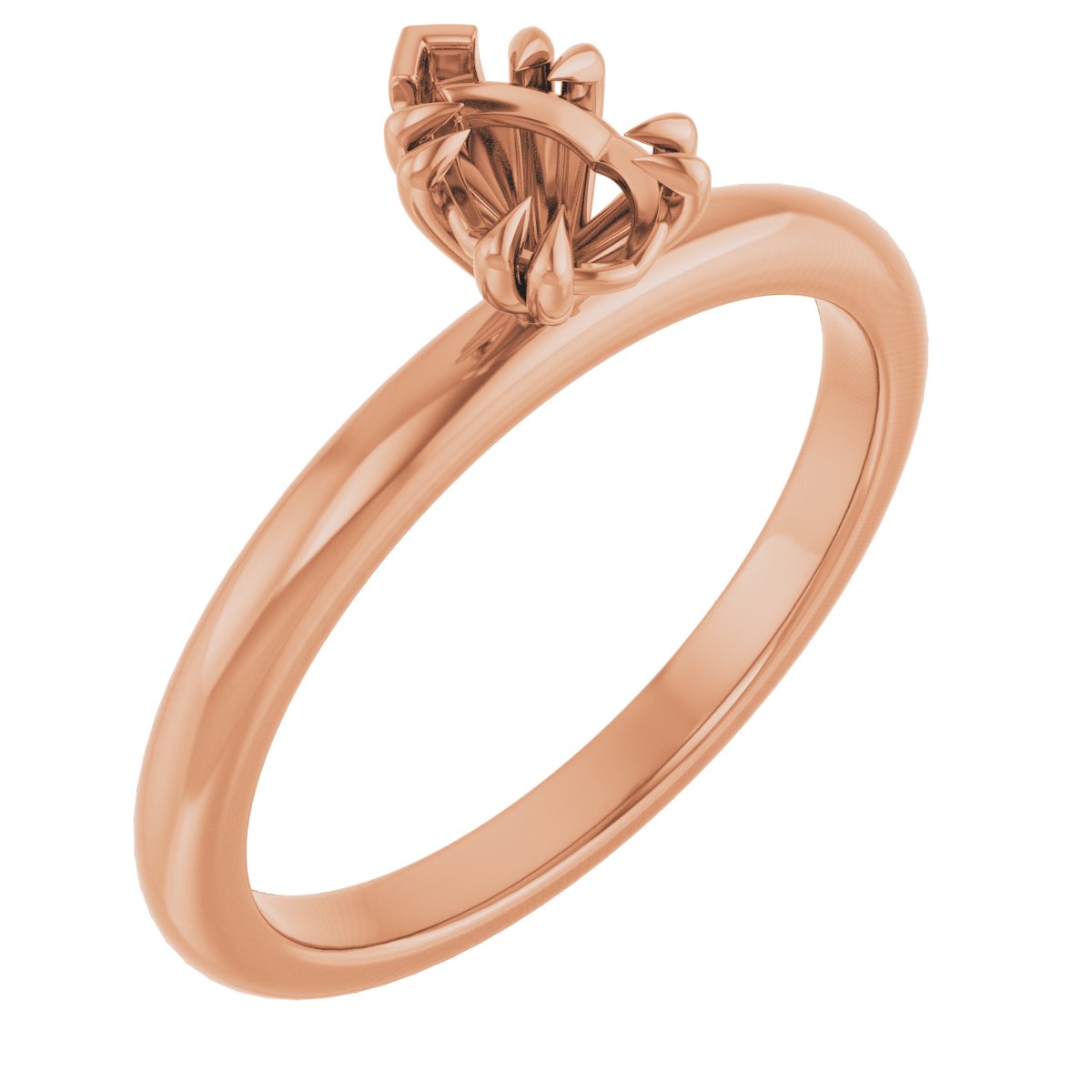 Double Claw-Prong Engagement Ring