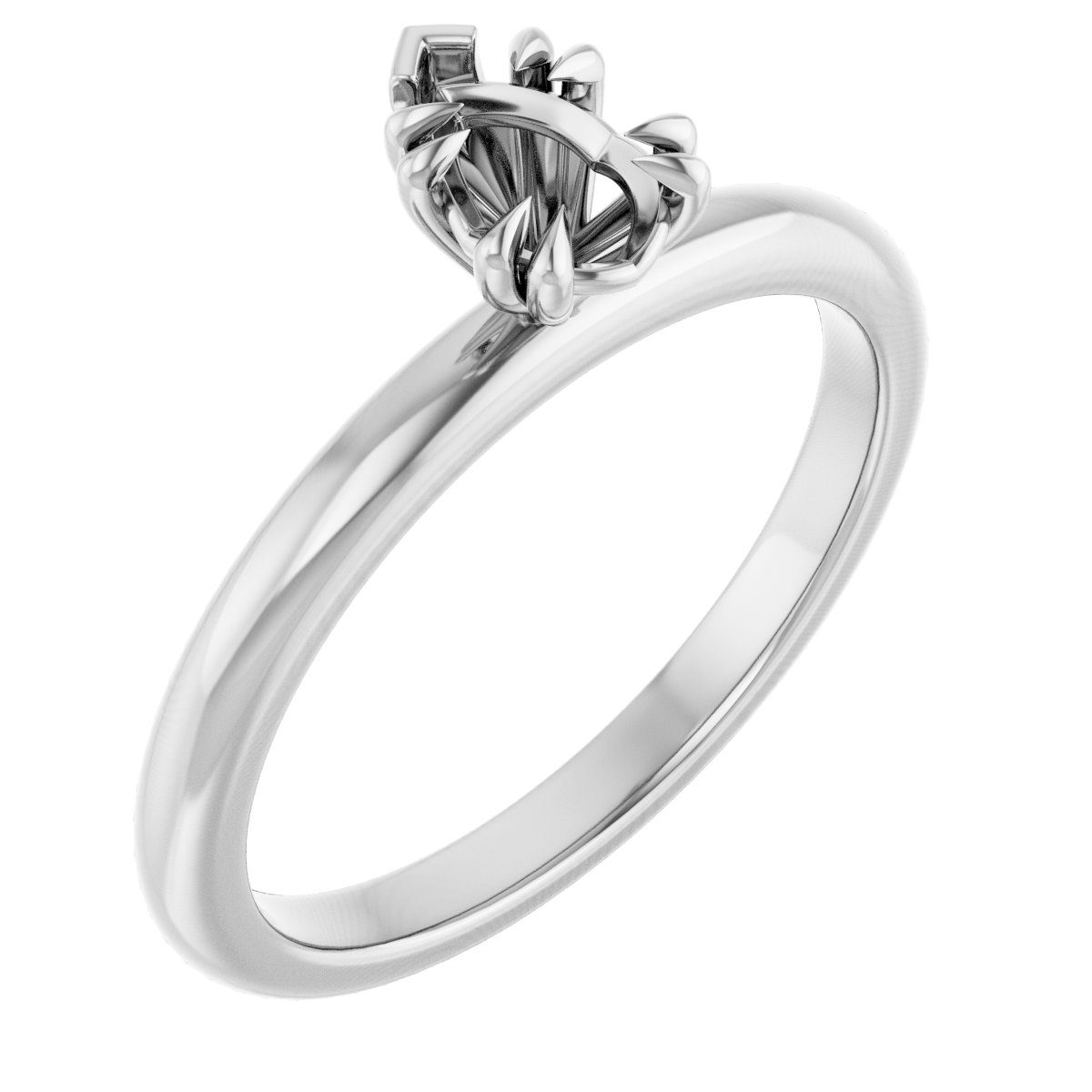 Double Claw-Prong Engagement Ring
