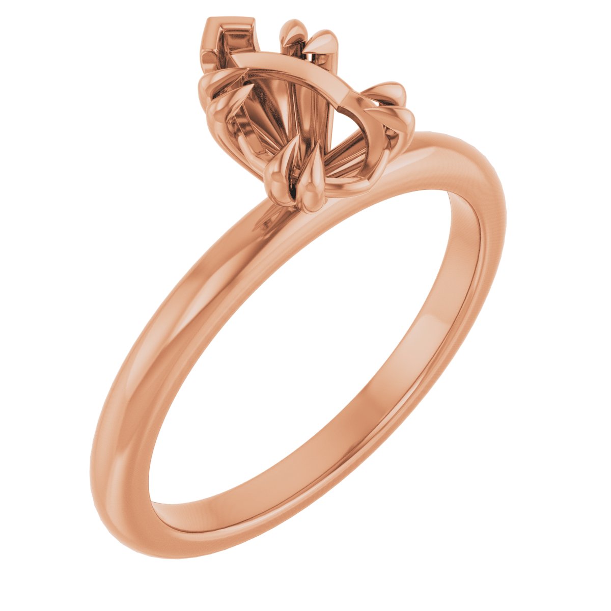 Double Claw-Prong Engagement Ring