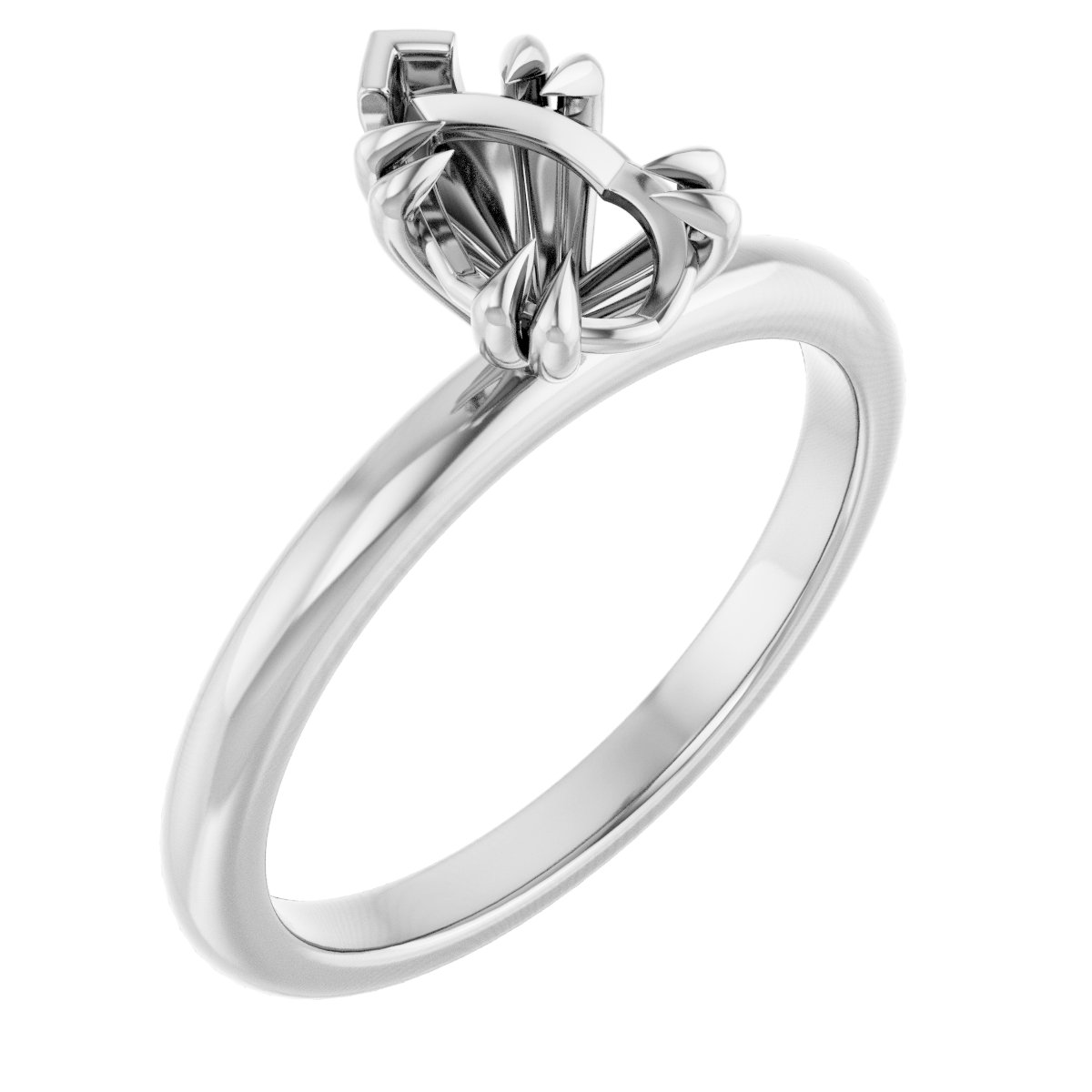 Double Claw-Prong Engagement Ring