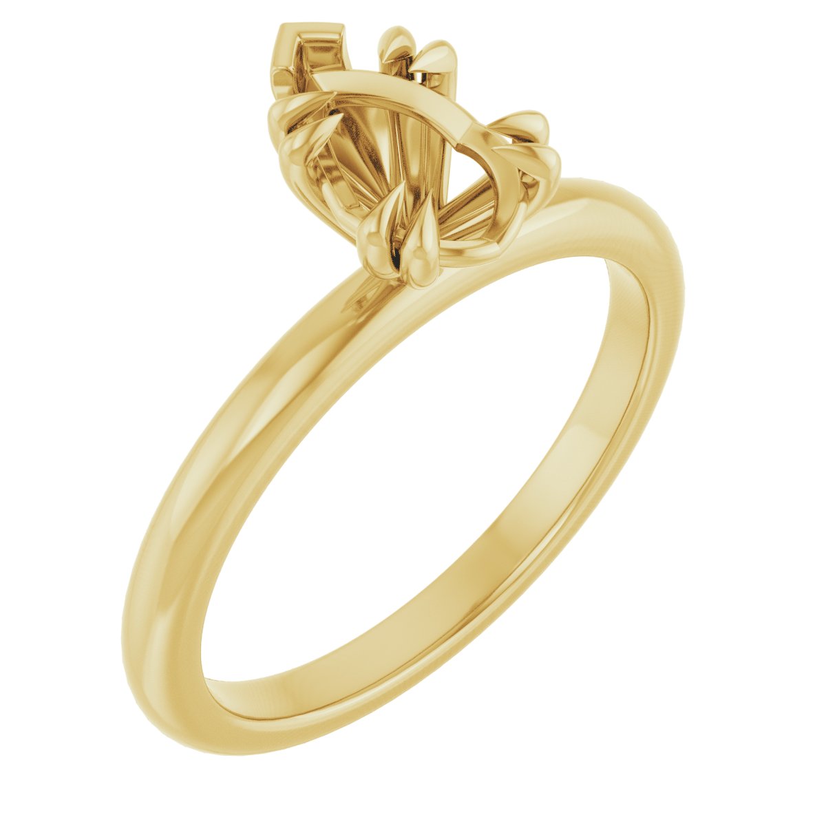 Double Claw-Prong Engagement Ring