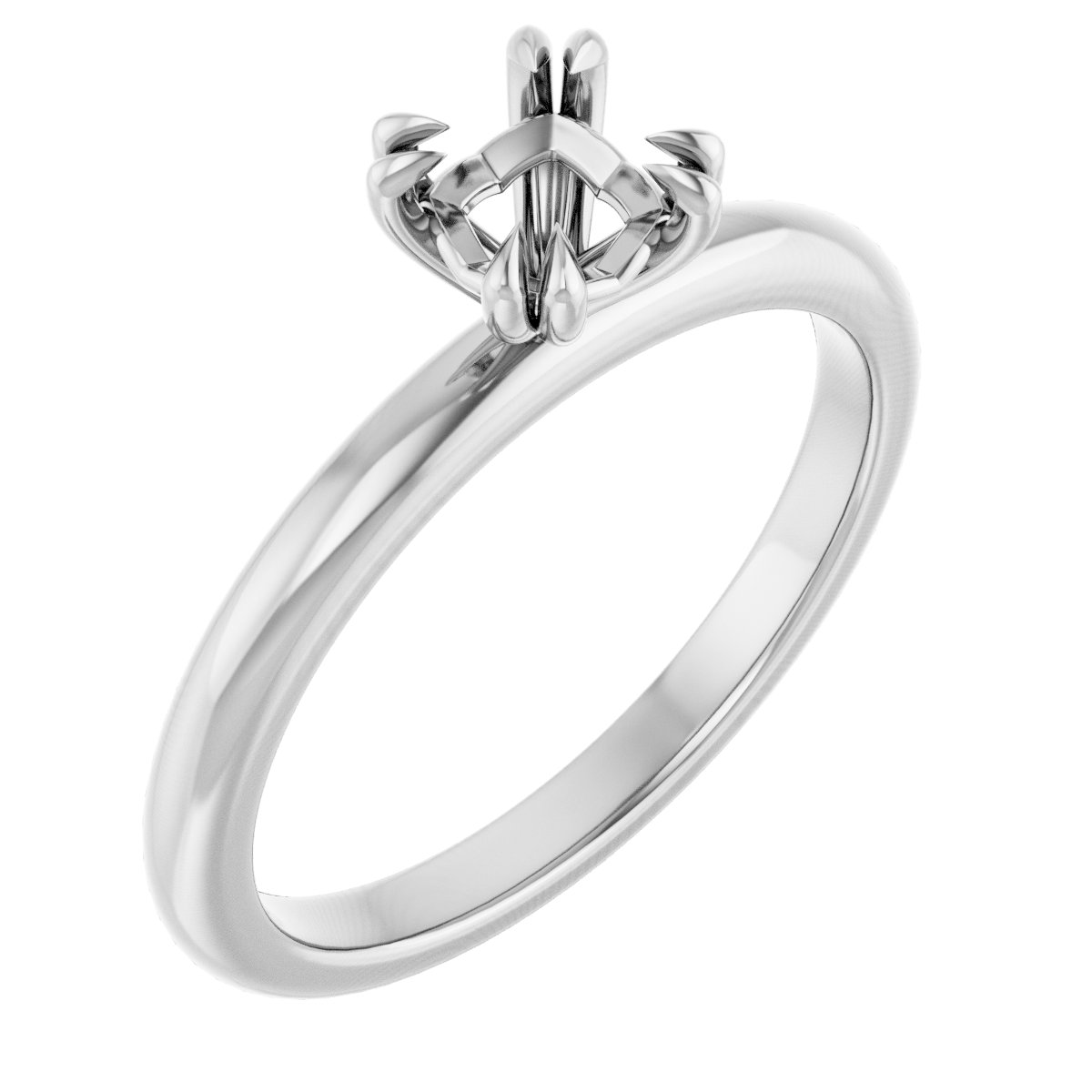 Double Claw-Prong Engagement Ring