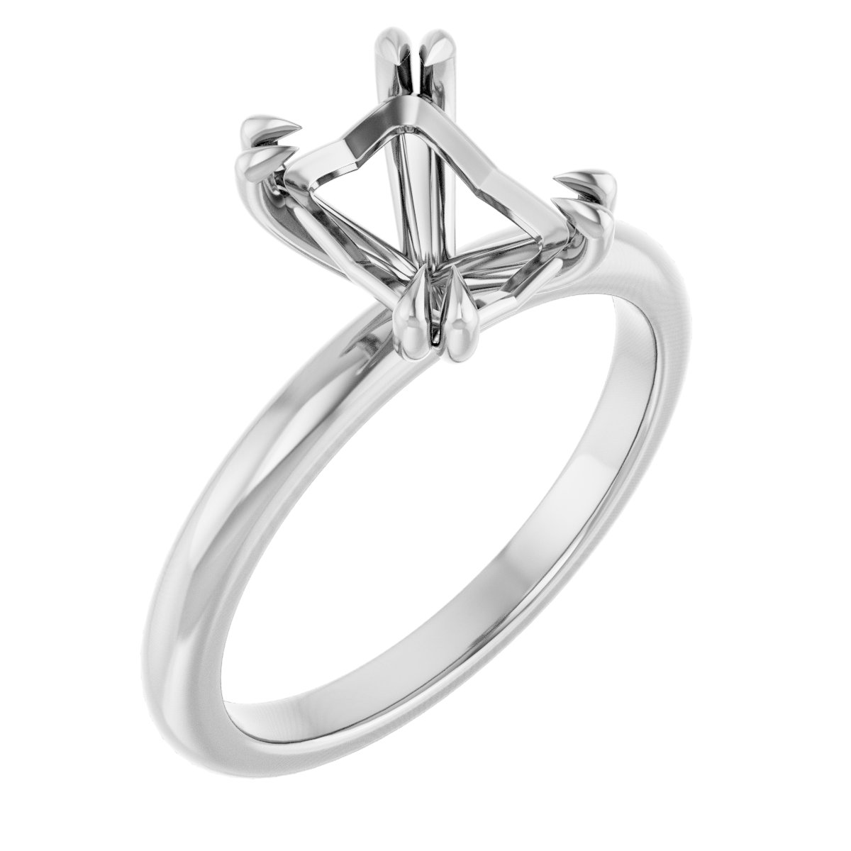 Double Claw-Prong Engagement Ring