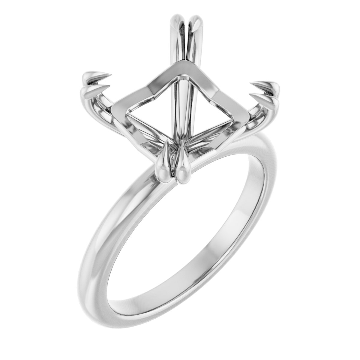 Double Claw-Prong Engagement Ring
