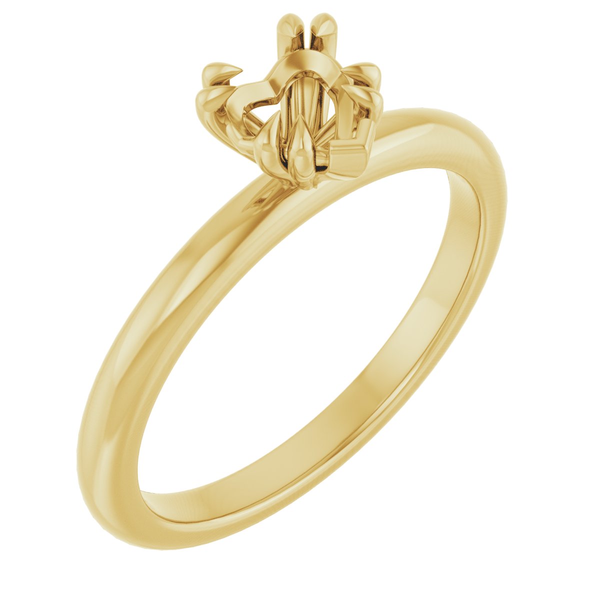 Double Claw-Prong Engagement Ring