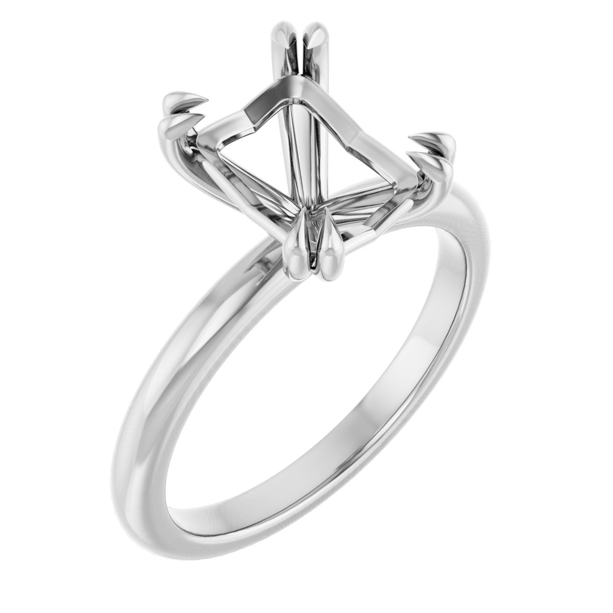 Double Claw-Prong Engagement Ring