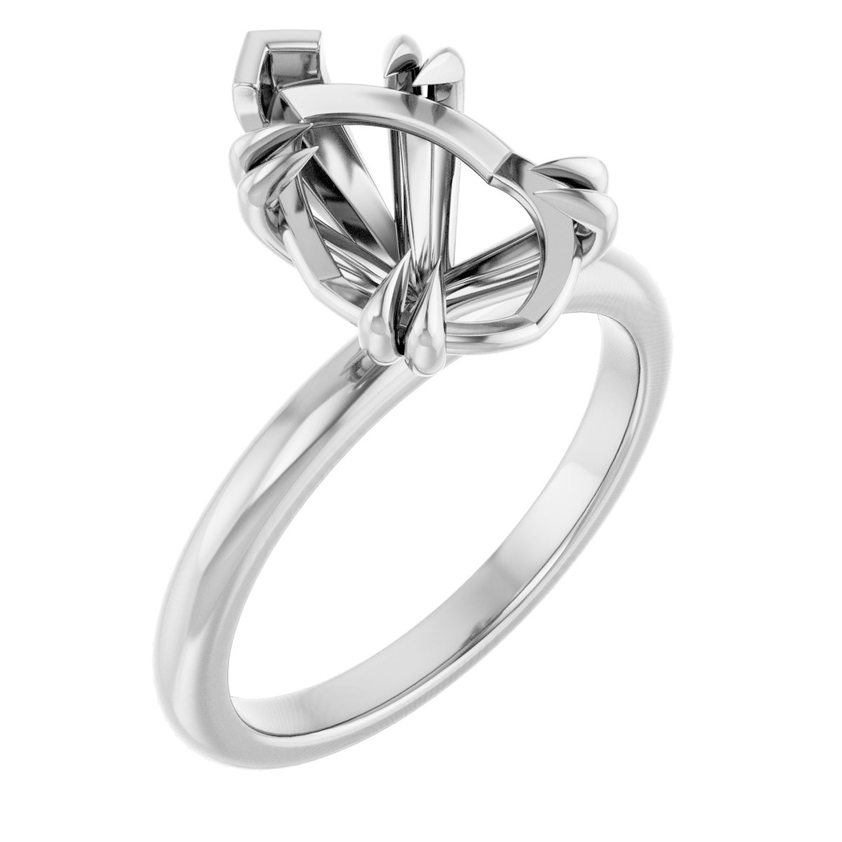 Double Claw-Prong Engagement Ring