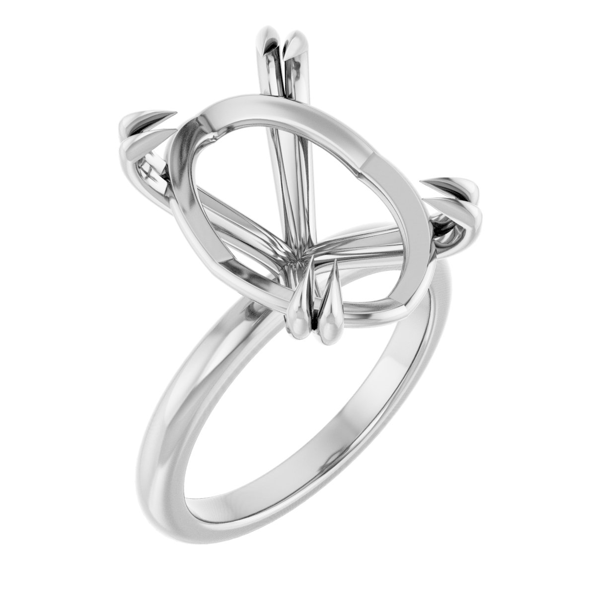 Double Claw-Prong Engagement Ring