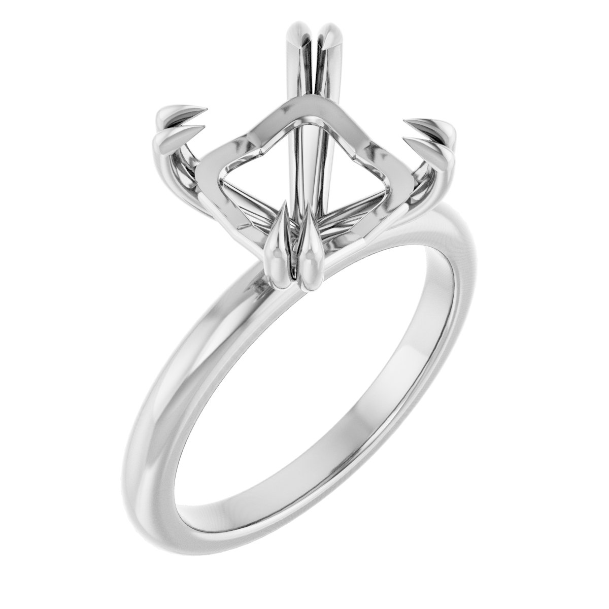 Double Claw-Prong Engagement Ring