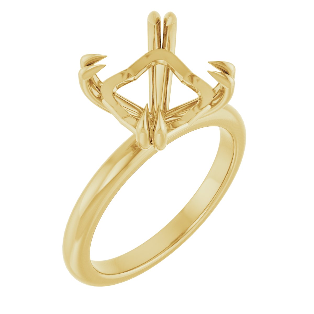 Double Claw-Prong Engagement Ring