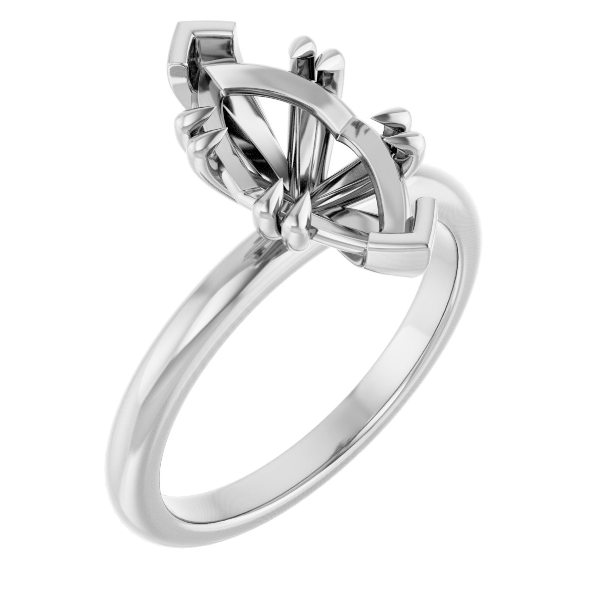 Double Claw-Prong Engagement Ring