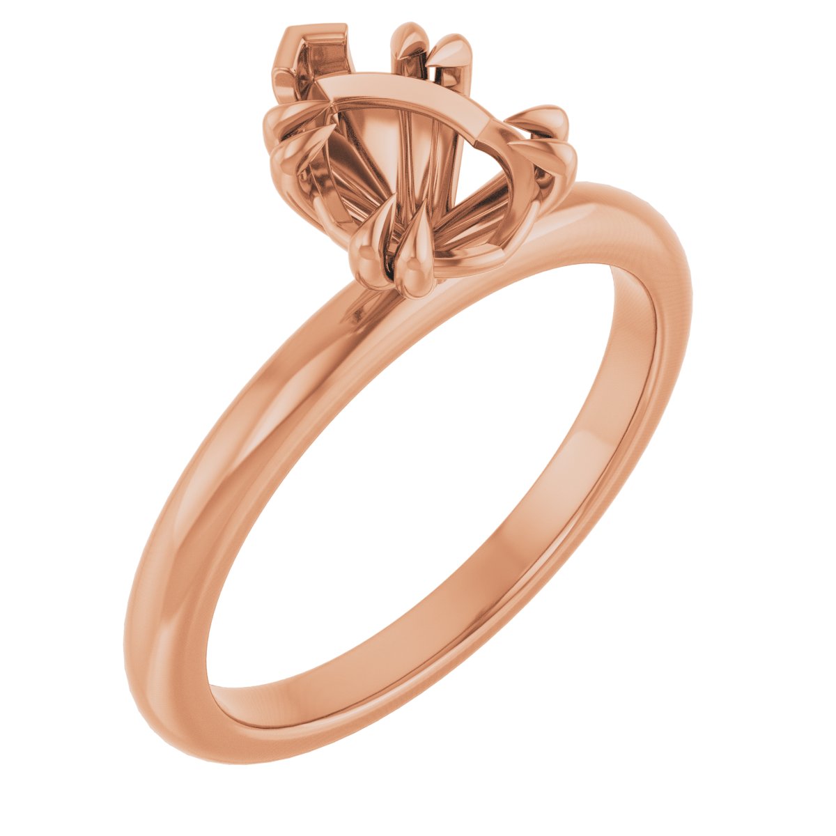 Double Claw-Prong Engagement Ring