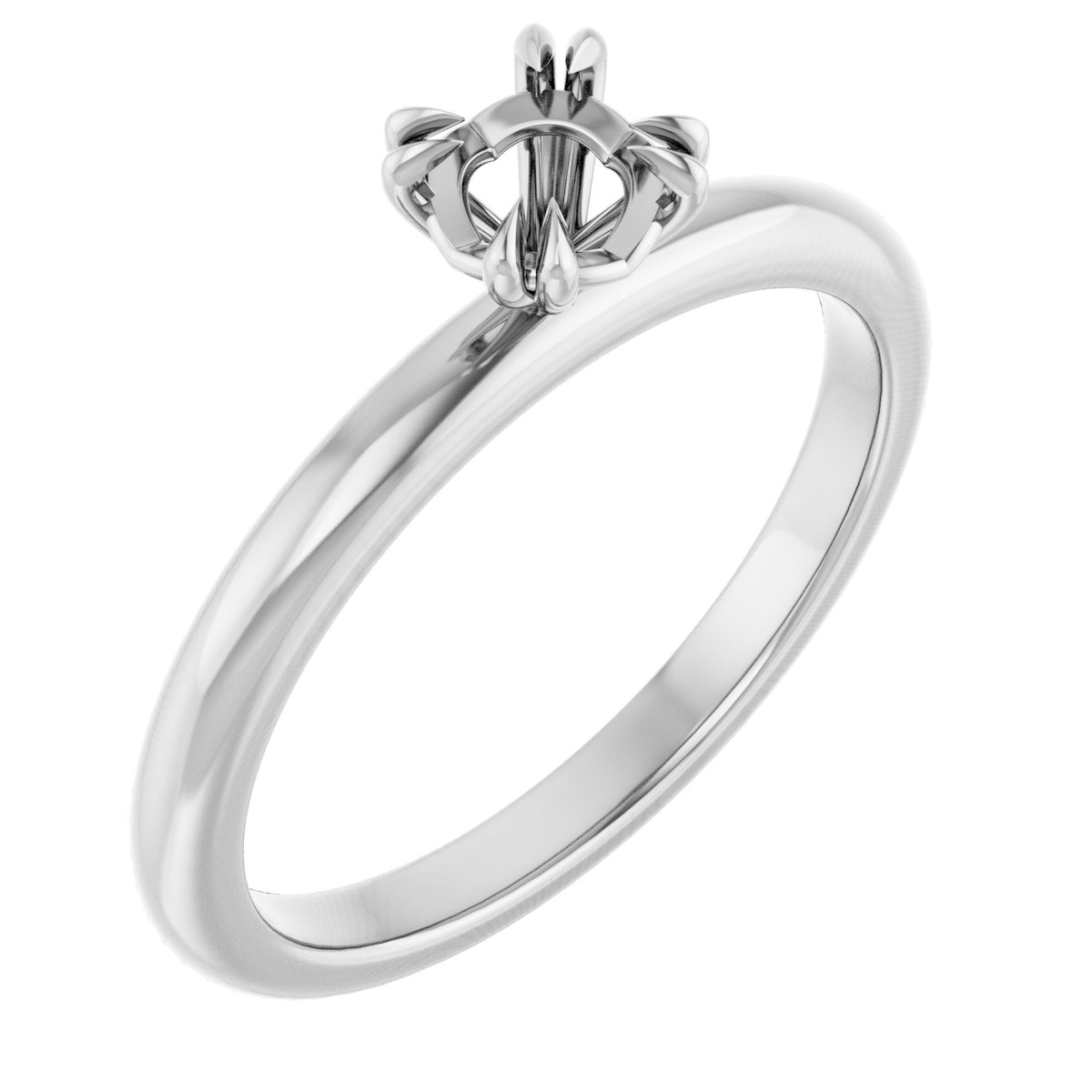 Double Claw-Prong Engagement Ring