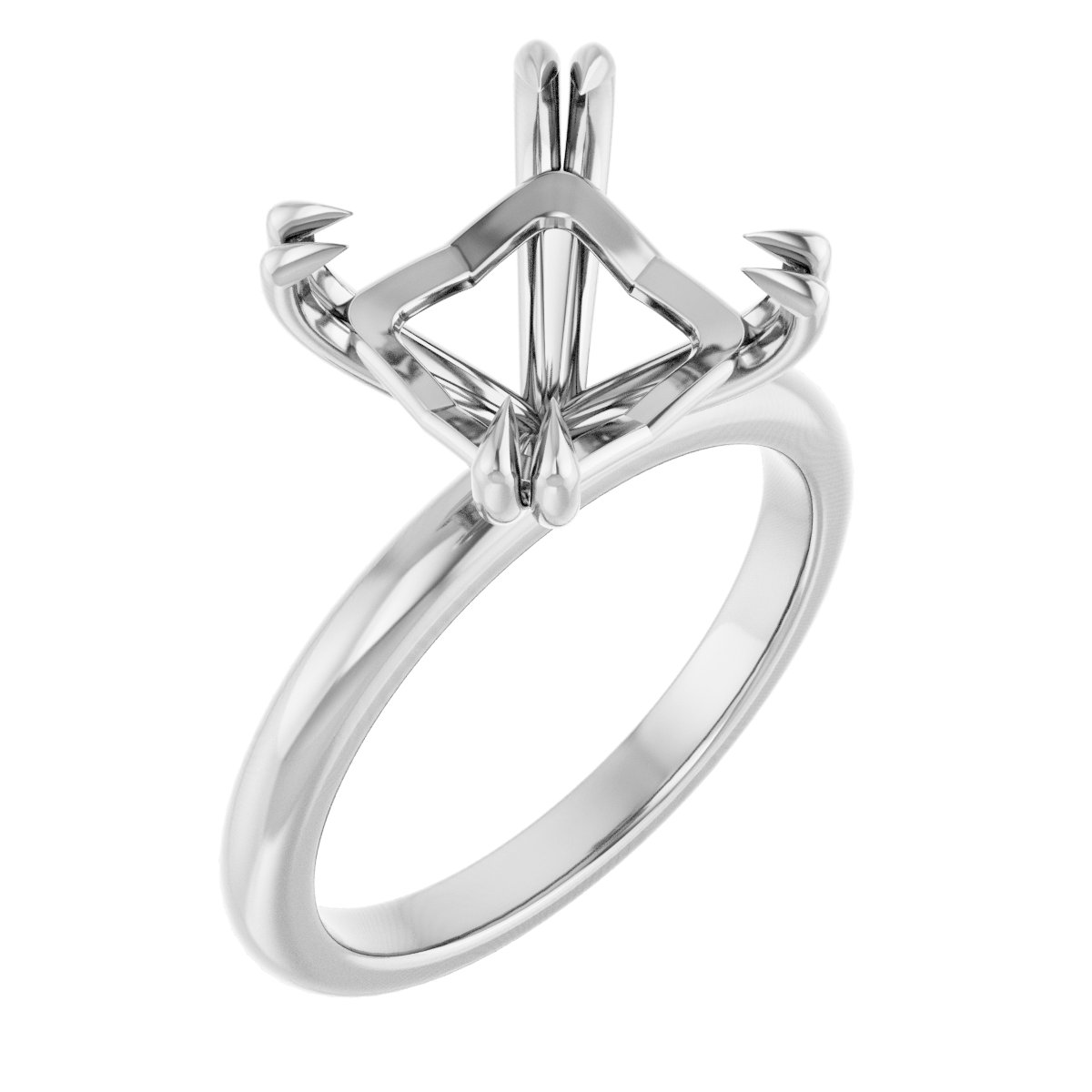 Double Claw-Prong Engagement Ring