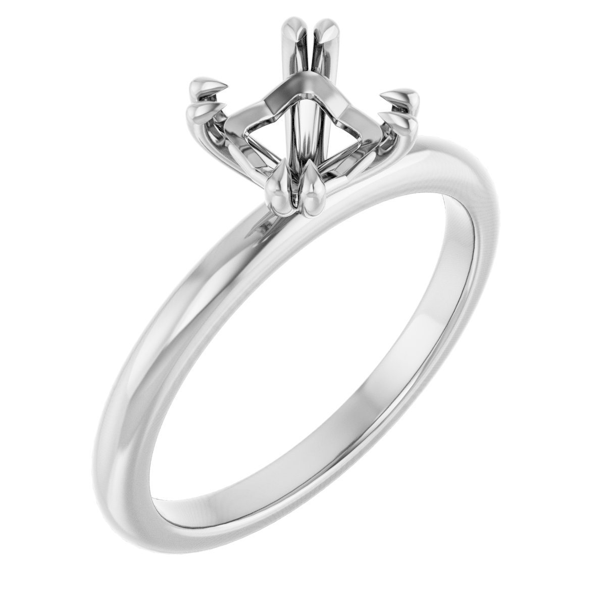 Double Claw-Prong Engagement Ring