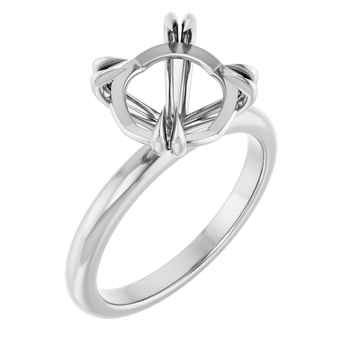 Double Claw-Prong Engagement Ring