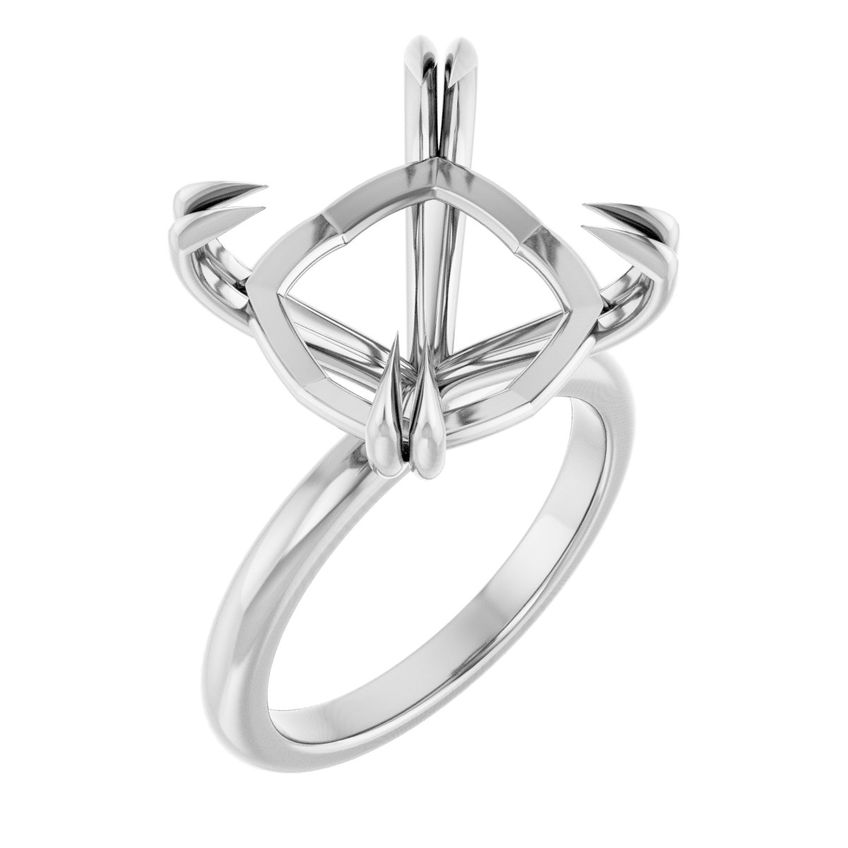 Double Claw-Prong Engagement Ring