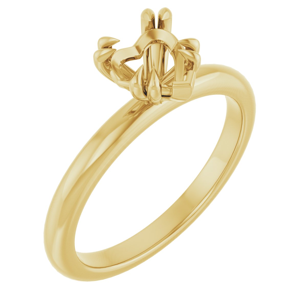Double Claw-Prong Engagement Ring